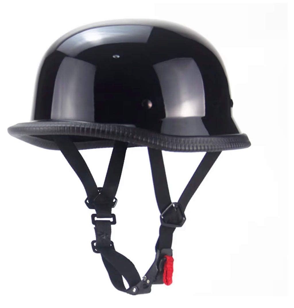 vintage Motorcycle Half Helmet German Style DOT approved
